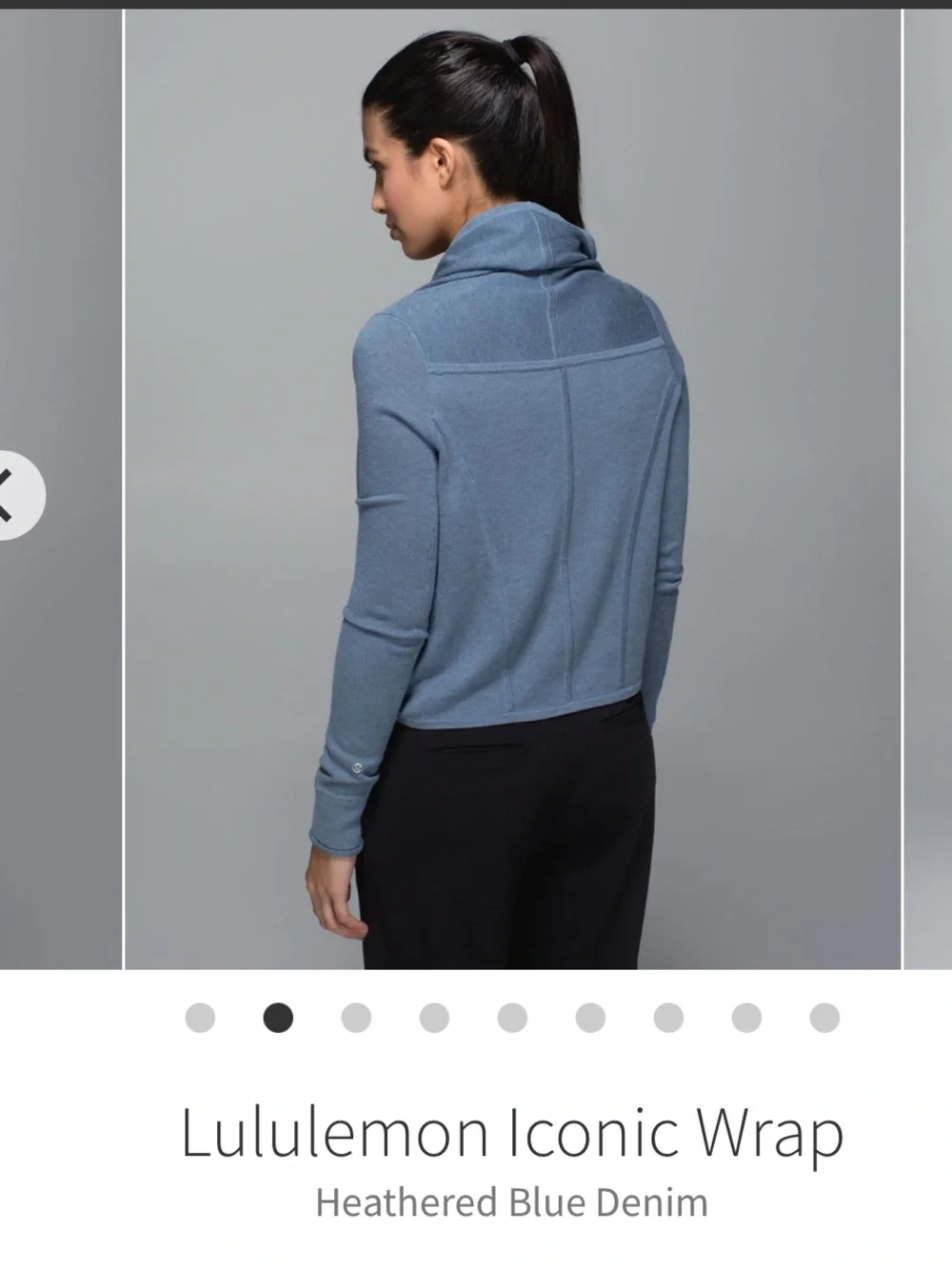Lululemon iconic wrap 4 Heathered blue denim Cashmere blend